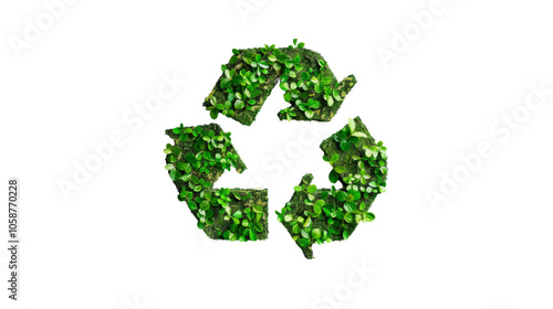 Recycling symbol, transparent background PNG