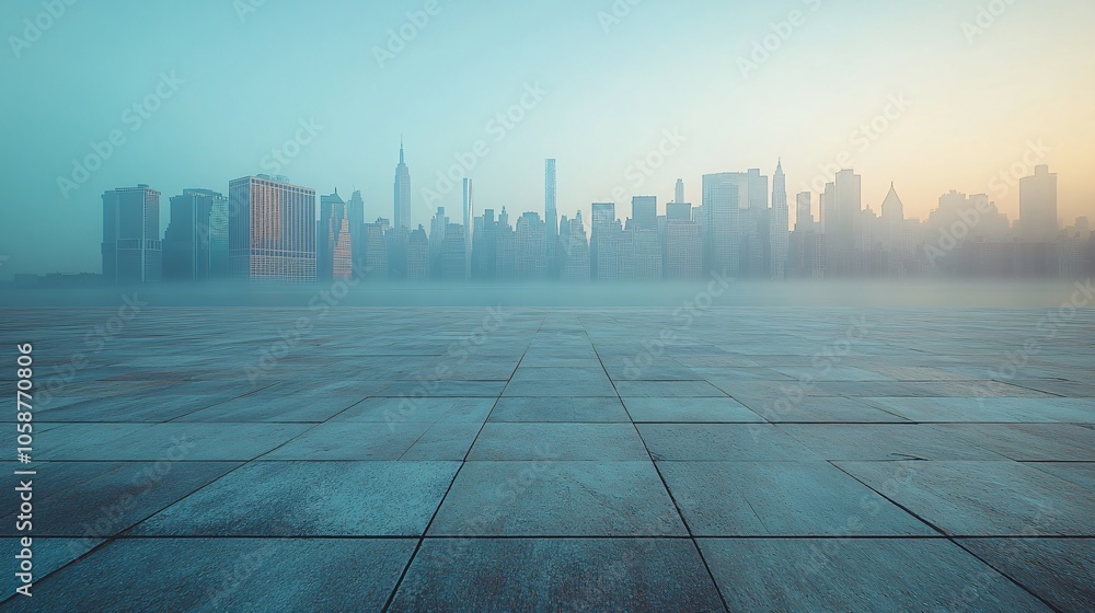 Manhattan, Dubai, Shanghai, and Hong Kong City Centers with Platforms, Roads, Parking Lots, and Brick Pavements for Car Advertisement Background Manhattan, Dubai, Shanghai, and Hong Kong City Centers with Platforms, Roads, Parking Lots, and Brick Pavements for Car Advertisement Background