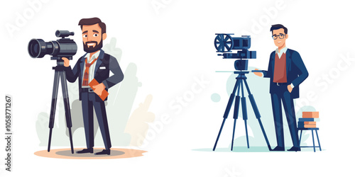 Adobe Ivideo, cinema, film, movie, illustration, vector, entertainment, cinematography, equipment, media, production, design, camera, filmmaking, isolated, multimedia, industry, iconllustrator Artwork