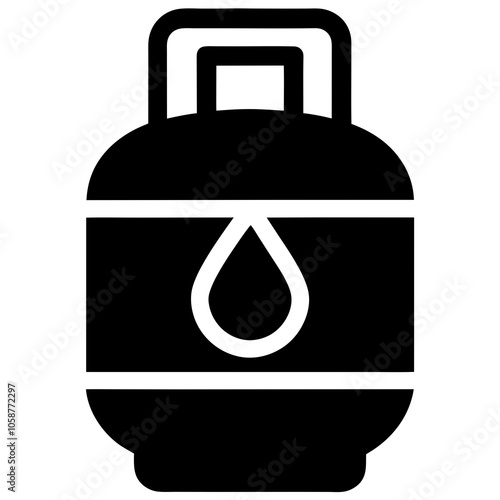 Gas cylinder icon. Vector illustration 