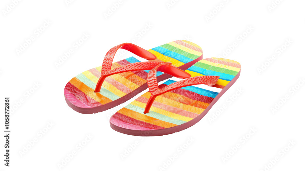 Fototapeta premium Flip flops, transparent background PNG