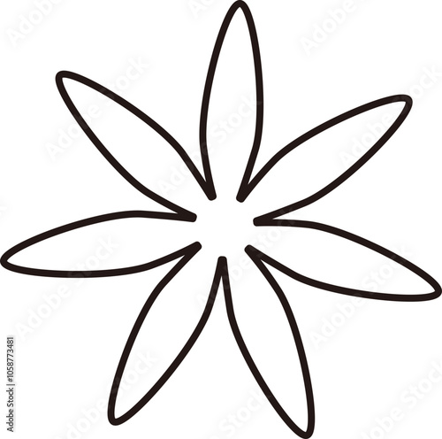 Flower outline icon vector.
Isolated flower shape outline svg.