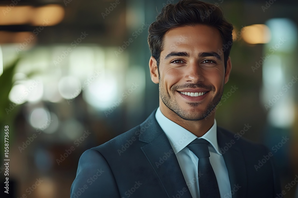 Portrait of a Successful, Driven Businessman Smiling in Business Attire Portrait of a Successful, Driven Businessman Smiling in Business Attire