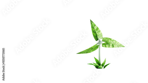 Green energy, transparent background PNG