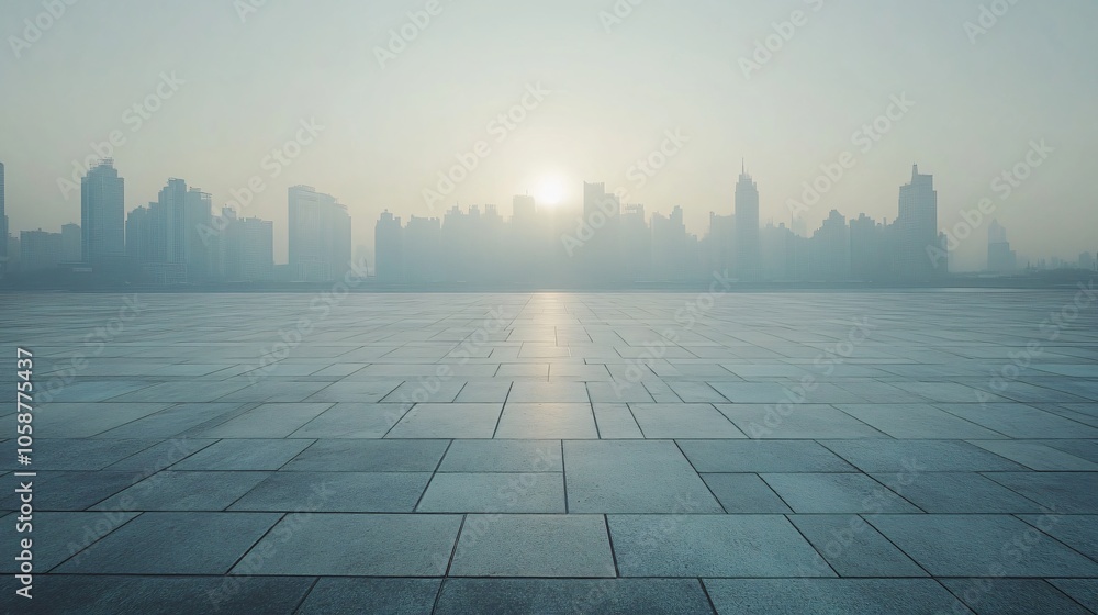 Manhattan, Dubai, Shanghai, and Hong Kong City Centers with Platforms, Roads, Parking Lots, and Brick Pavements for Car Advertisement Background Manhattan, Dubai, Shanghai, and Hong Kong City Centers with Platforms, Roads, Parking Lots, and Brick Pavements for Car Advertisement Background