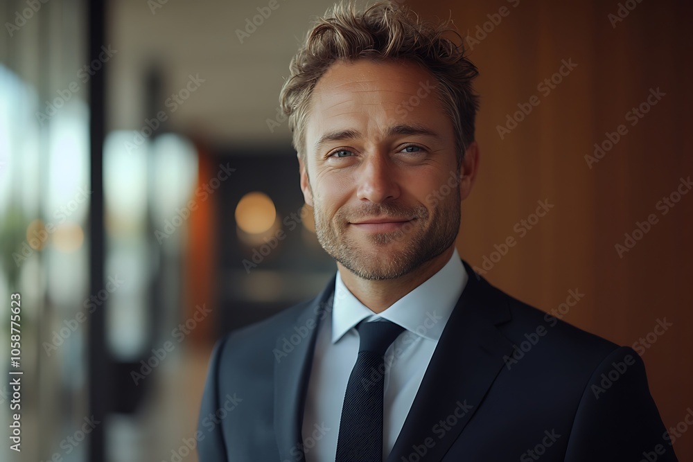Professional Businessman Headshot in Blue Suit and White Shirt Professional Businessman Headshot in Blue Suit and White Shirt