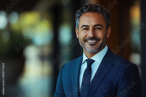 Professional Businessman Headshot Confident & Smiling in Suit