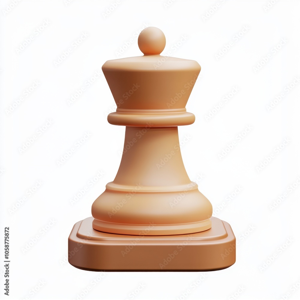 Elegant Ivory Chess King on Isolated White Background Elegant Ivory Chess King on Isolated White Background