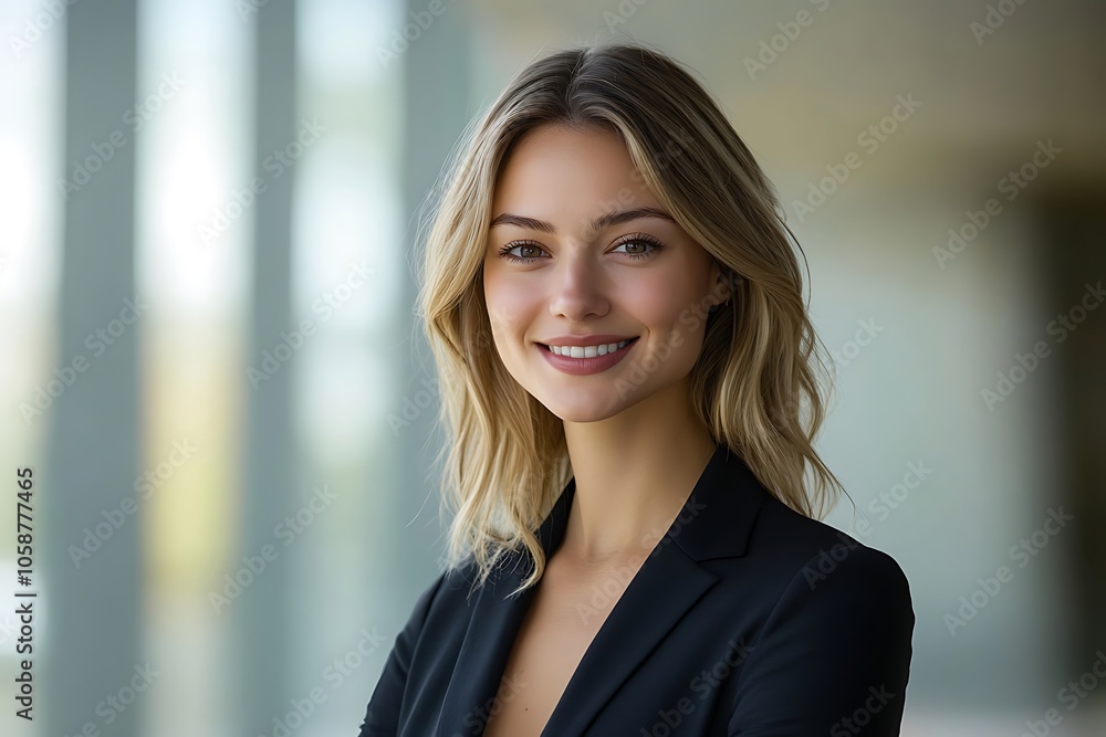Professional Businesswoman Headshot with Warm Smile and Bright Eyes Professional Businesswoman Headshot with Warm Smile and Bright Eyes