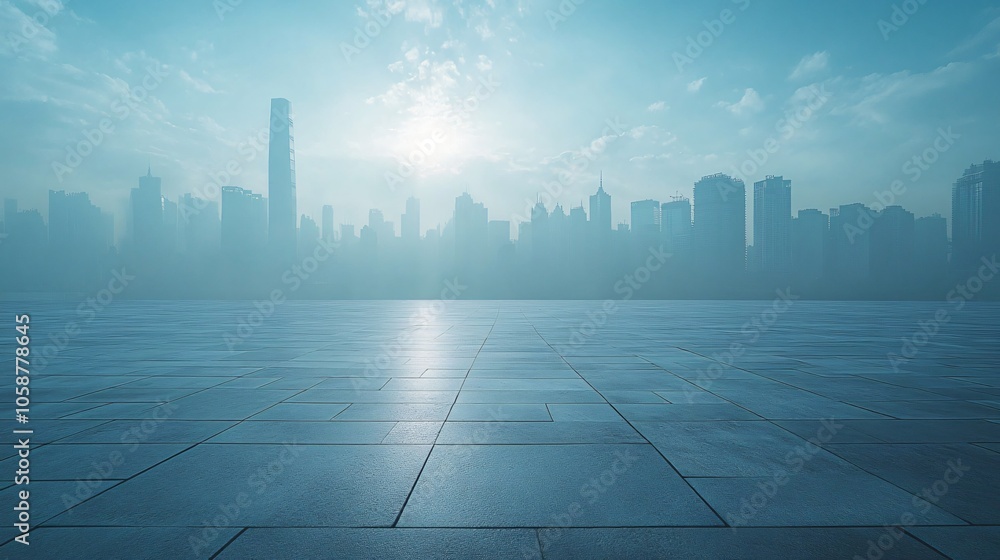 Manhattan, Dubai, Shanghai, and Hong Kong City Centers with Platforms, Roads, Parking Lots, and Brick Pavements for Car Advertisement Background Manhattan, Dubai, Shanghai, and Hong Kong City Centers with Platforms, Roads, Parking Lots, and Brick Pavements for Car Advertisement Background