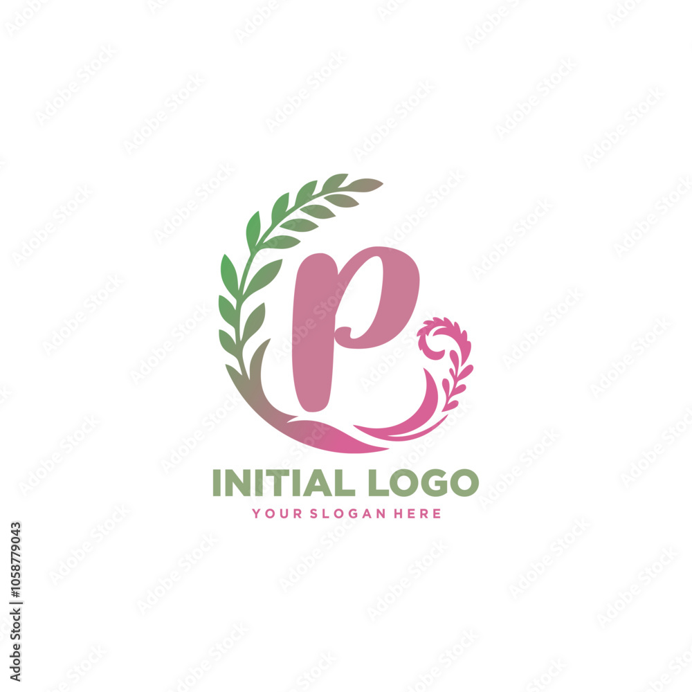 Fototapeta premium initial logo P
