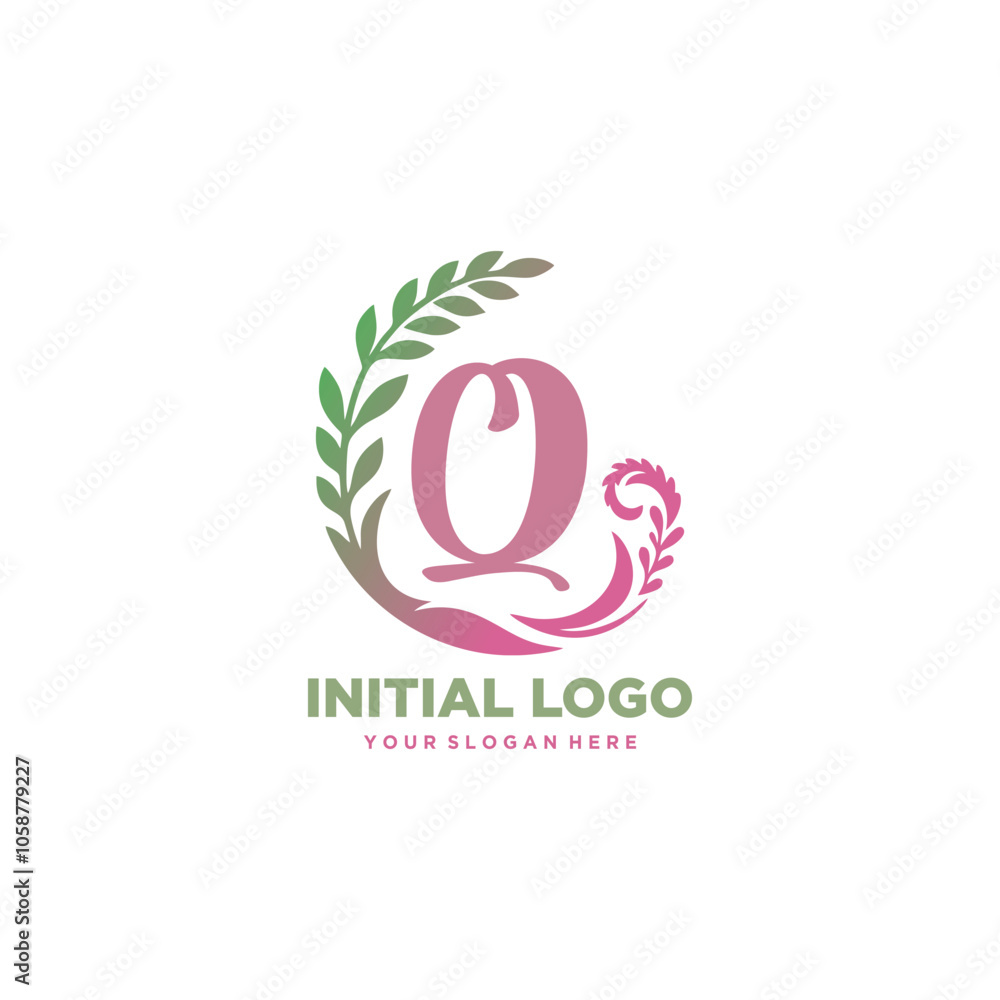 Obraz premium initial logo Q