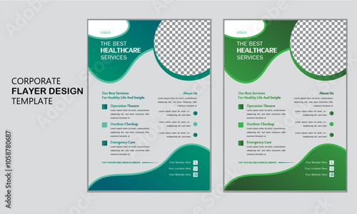 Medical Health Care Flyer and social media post template design. Editable promotion ads banners. vector Template vector design for Brochure, Annual Report, Magazine, Poster, Corporate Presentation, Po