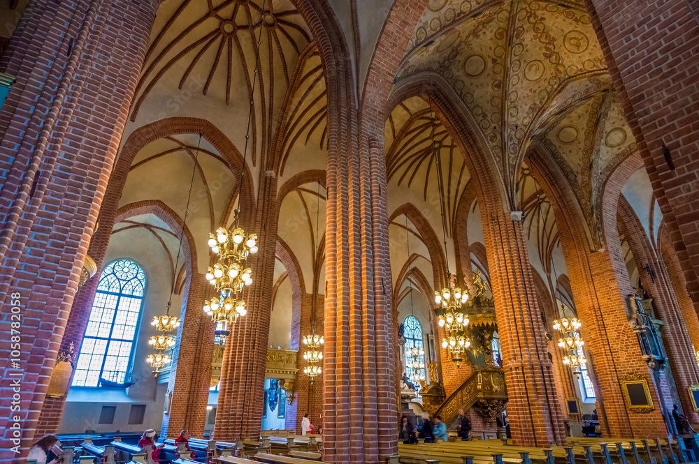 Storkyrkan church interior in Stockholm, Sweden Storkyrkan church interior in Stockholm, Sweden