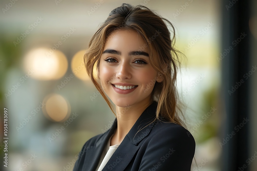 Natural Portrait of a Confident Young Businesswoman Smiling Natural Portrait of a Confident Young Businesswoman Smiling