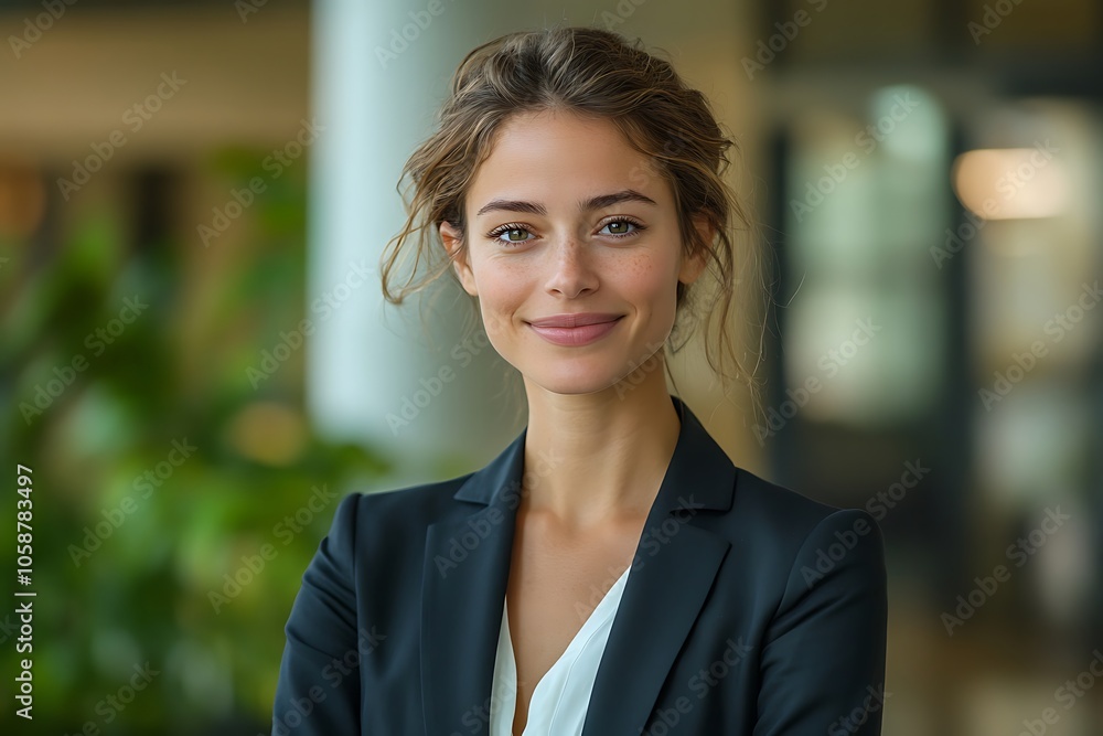 Professional Woman in Office Suit Headshot with Updo Professional Woman in Office Suit Headshot with Updo