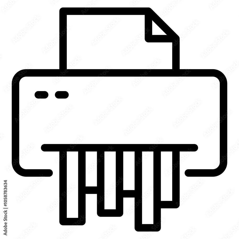 Shredding Paper Icon Shredding Paper Icon