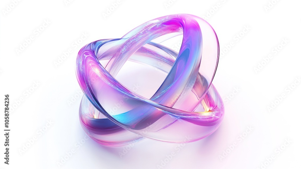 rings intertwined in an infinity shape with soft neon light reflections on a pure white backdrop The rings seem to be defying gravity, rings intertwined in an infinity shape with soft neon light reflections on a pure white backdrop The rings seem to be defying gravity,
