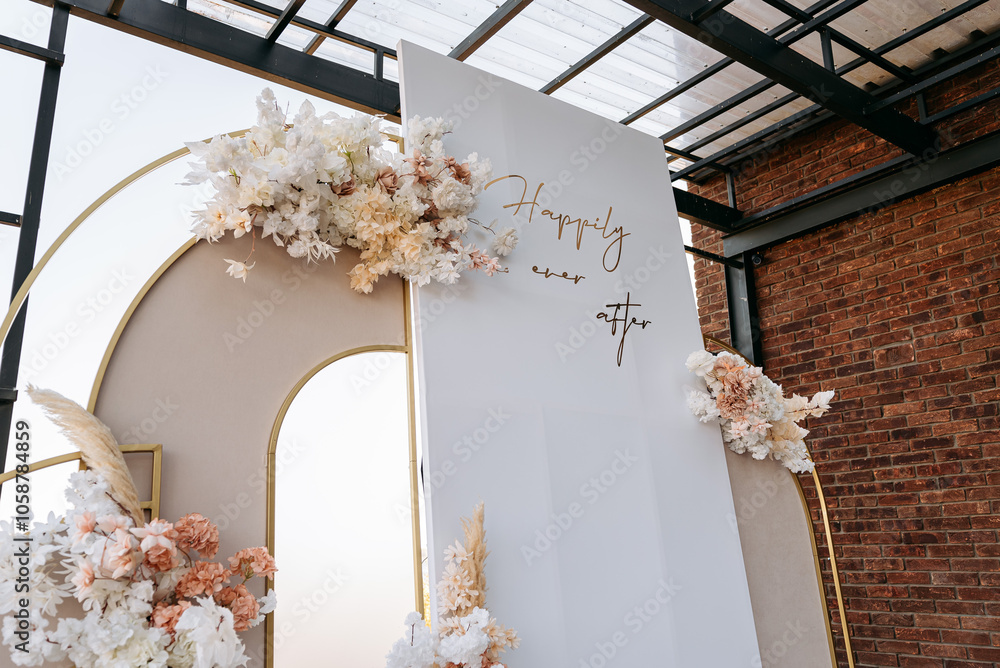 wedding bouquet in the church