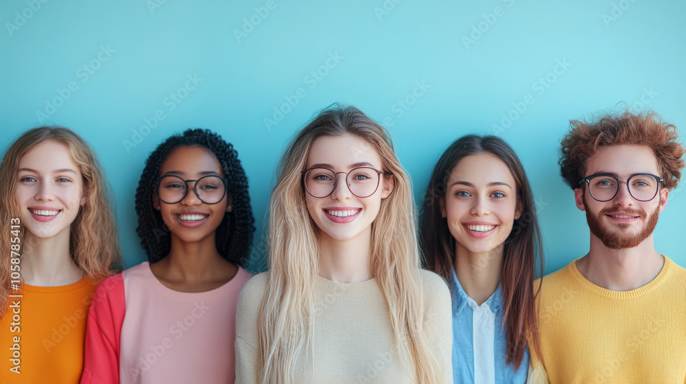 A group of people are smiling and wearing glasses A group of people are smiling and wearing glasses