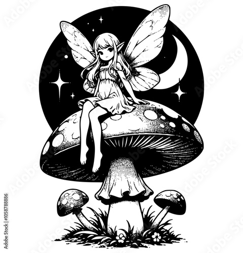 Fairy on a Mushroom