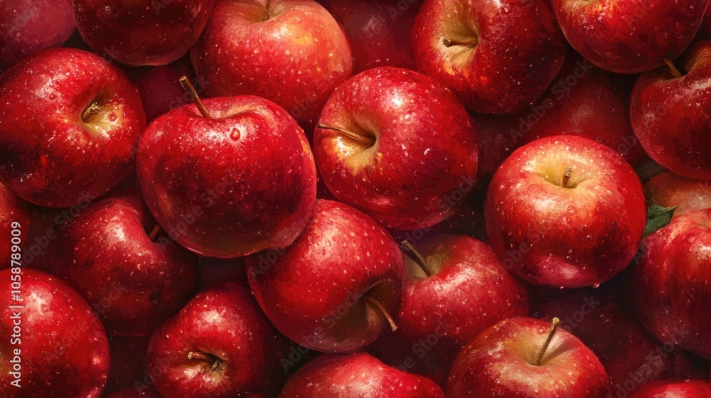 Abundant crimson apples juicy and delicious set against a vibrant apple themed background in a high quality image Abundant crimson apples juicy and delicious set against a vibrant apple themed background in a high quality image