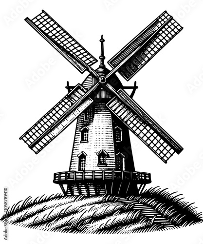 windmill on the hill