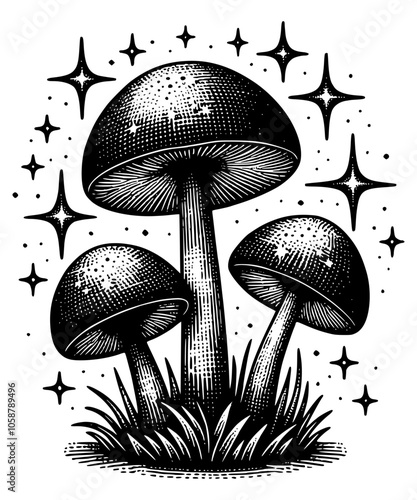 Mushrooms with Sparkles