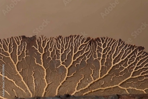 Intricate Patterns of Nature: Close-up View of Brown Coral or Fungal Growth