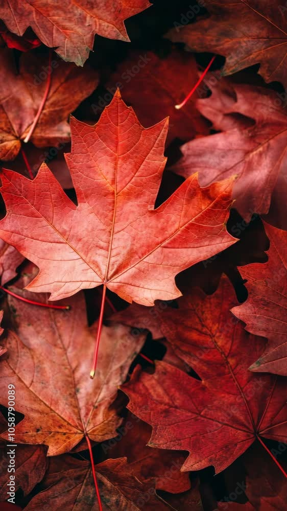 Red maple leaves forming autumn background Red maple leaves forming autumn background