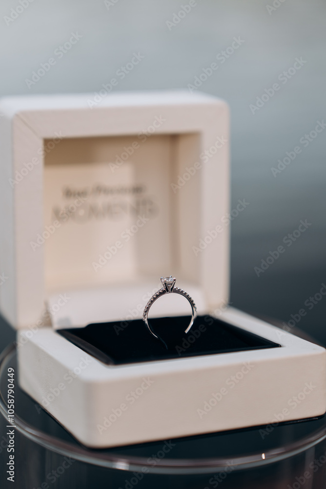 wedding rings in box