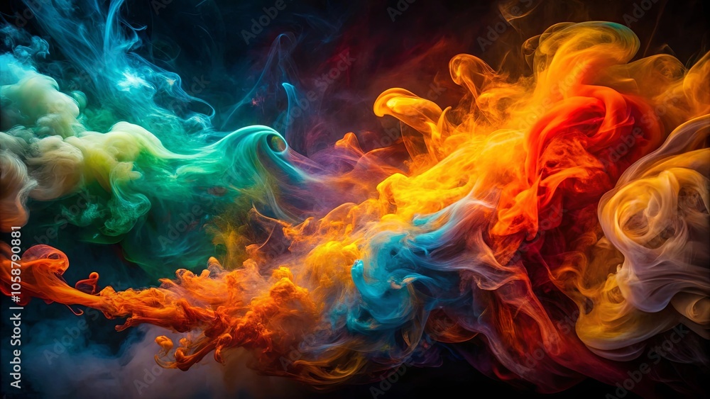 Abstract Swirls of Color in Dynamic Motion, Intertwining and Blending to Create an Ethereal Landscape of Hues Abstract Swirls of Color in Dynamic Motion, Intertwining and Blending to Create an Ethereal Landscape of Hues
