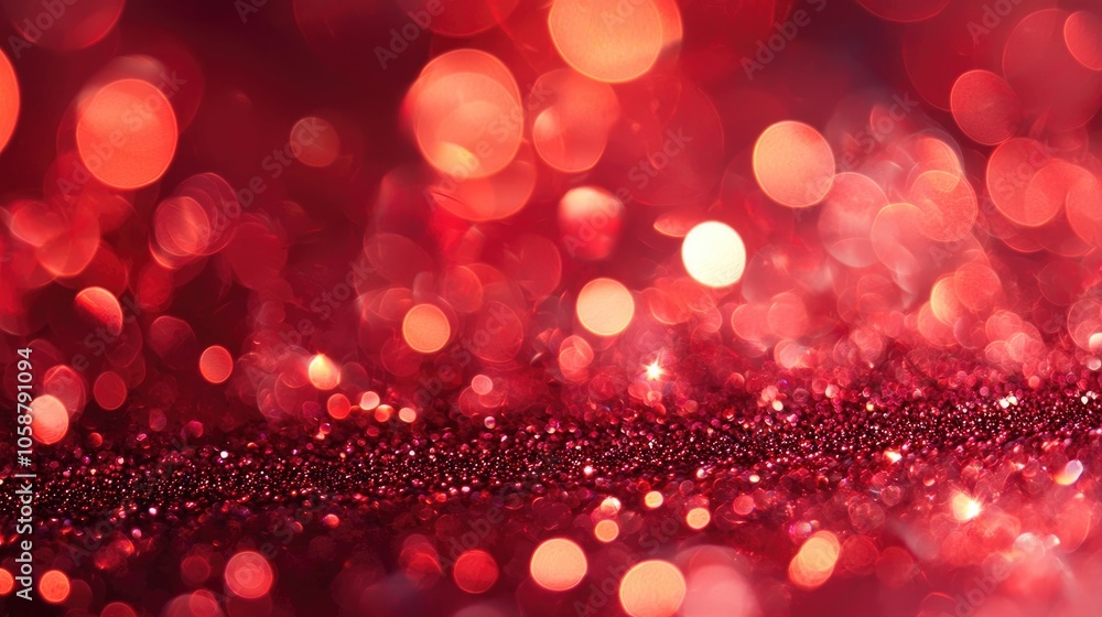 Sparkling Red Light When I Saw The Red Bokeh Glittering Sparkling Red Light When I Saw The Red Bokeh Glittering