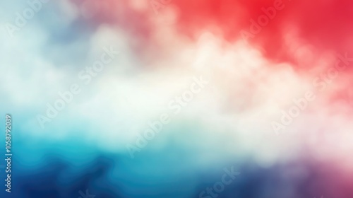 Rough gradient background in red blue and white colors featuring softly blurred edges
