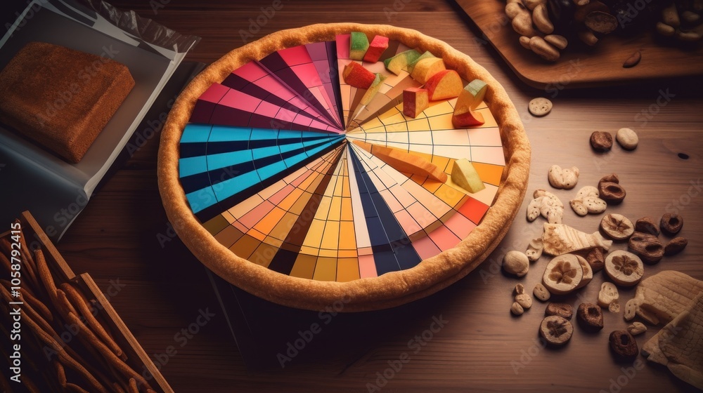 Obraz premium Color Wheel Pizza