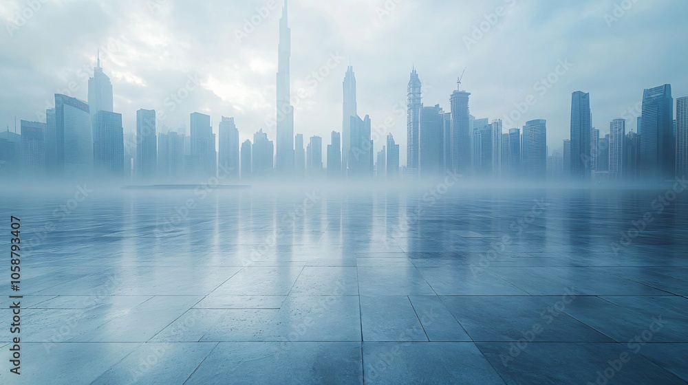 Urban Center in Manhattan and Dubai Featuring Pathways, Parking, and Road for Automotive Advertising Urban Center in Manhattan and Dubai Featuring Pathways, Parking, and Road for Automotive Advertising