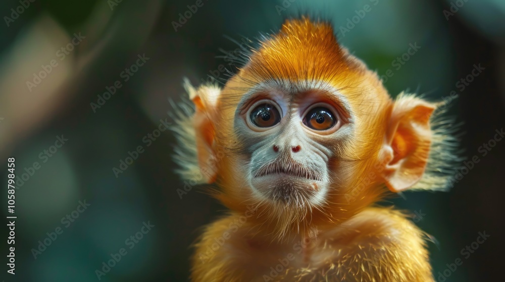 A close-up shot of a monkey's face with a blurred background, ideal for use in illustrations or graphics where a focused monkey image is needed A close-up shot of a monkey's face with a blurred background, ideal for use in illustrations or graphics where a focused monkey image is needed