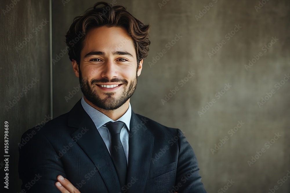Smiling Businessman in Blue Suit - Confident and Successful Headshot Smiling Businessman in Blue Suit - Confident and Successful Headshot