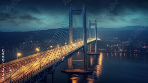 Nighttime Bridge Illumination