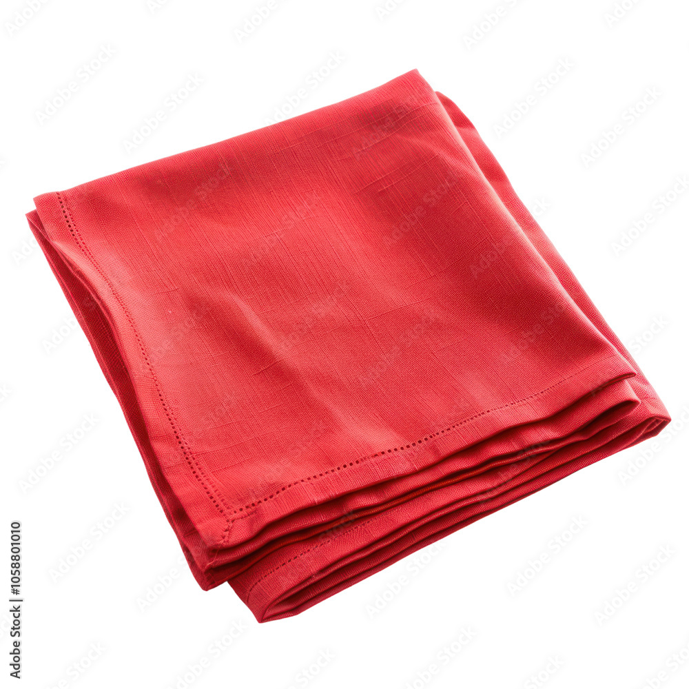 red tablecloth isolated on transparent background red tablecloth isolated on transparent background