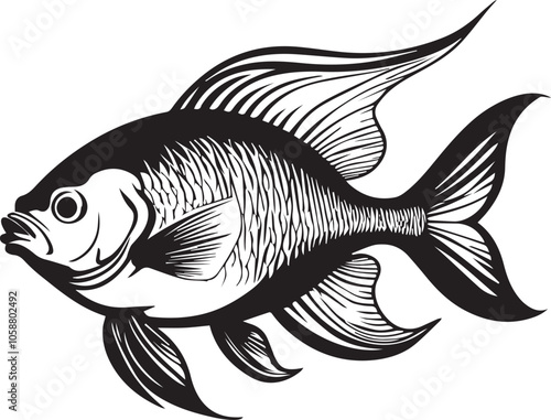 black and white fish