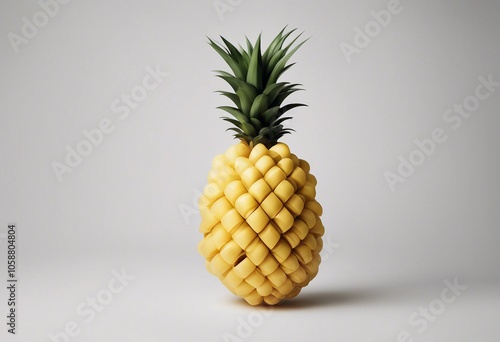 A balloon twisting in the shape of a pineapple on the white background photo