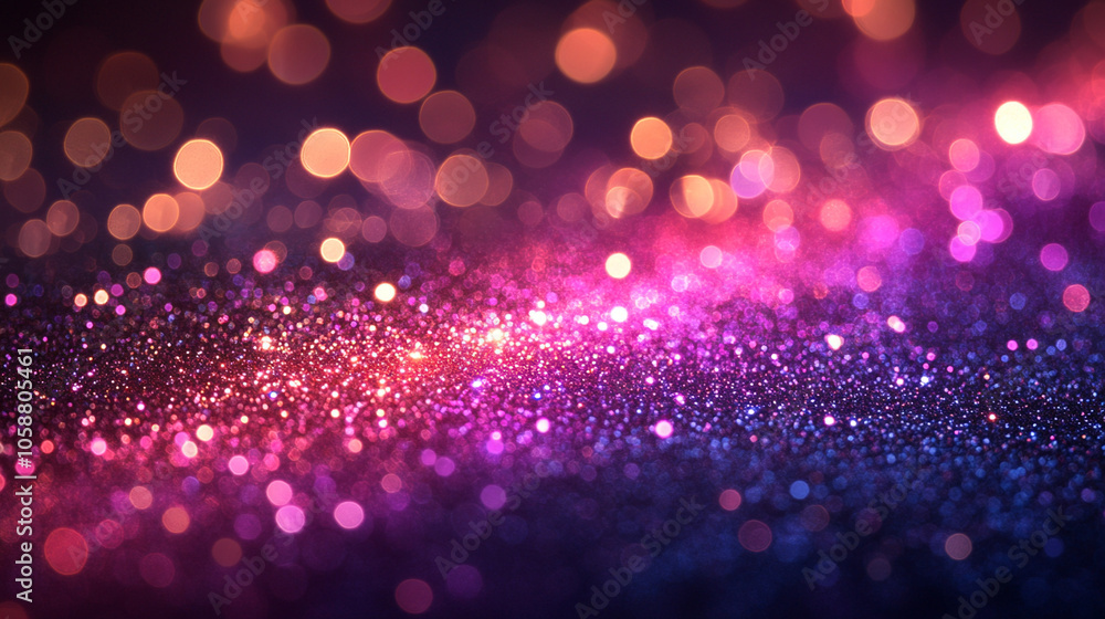 Abstract Purple glitter lights background Blurred bokeh light and sparkles. Shimmering flares celebratory themes Abstract Purple glitter lights background Blurred bokeh light and sparkles. Shimmering flares celebratory themes