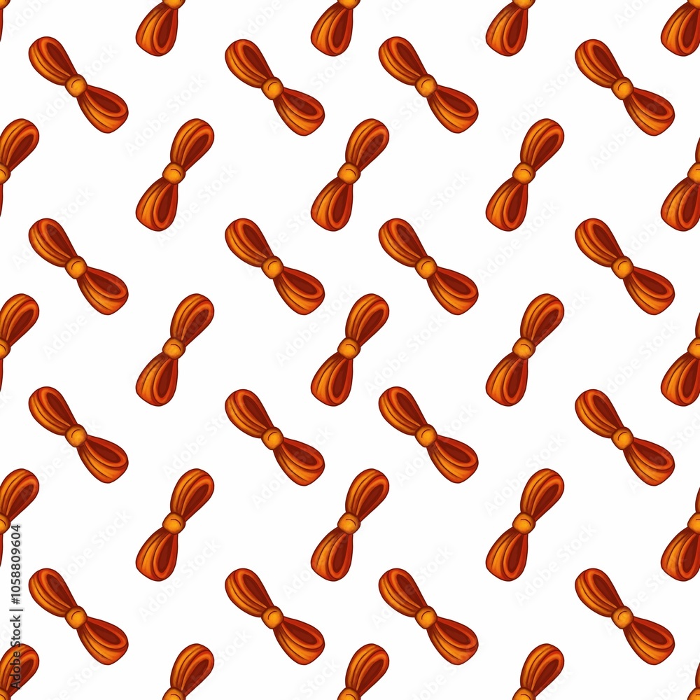 Seamless Pattern Design Red Bow with White Background Seamless Pattern Design Red Bow with White Background