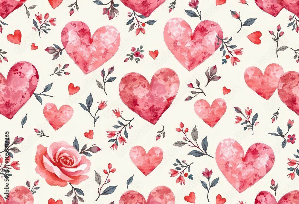 seamless pattern with hearts seamless pattern with hearts