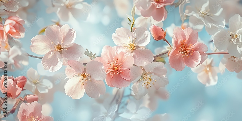 A pattern featuring spring flowers on a gentle, soft surface creates a delightful and refreshing visual experience, perfect for capturing the essence of spring. A pattern featuring spring flowers on a gentle, soft surface creates a delightful and refreshing visual experience, perfect for capturing the essence of spring.