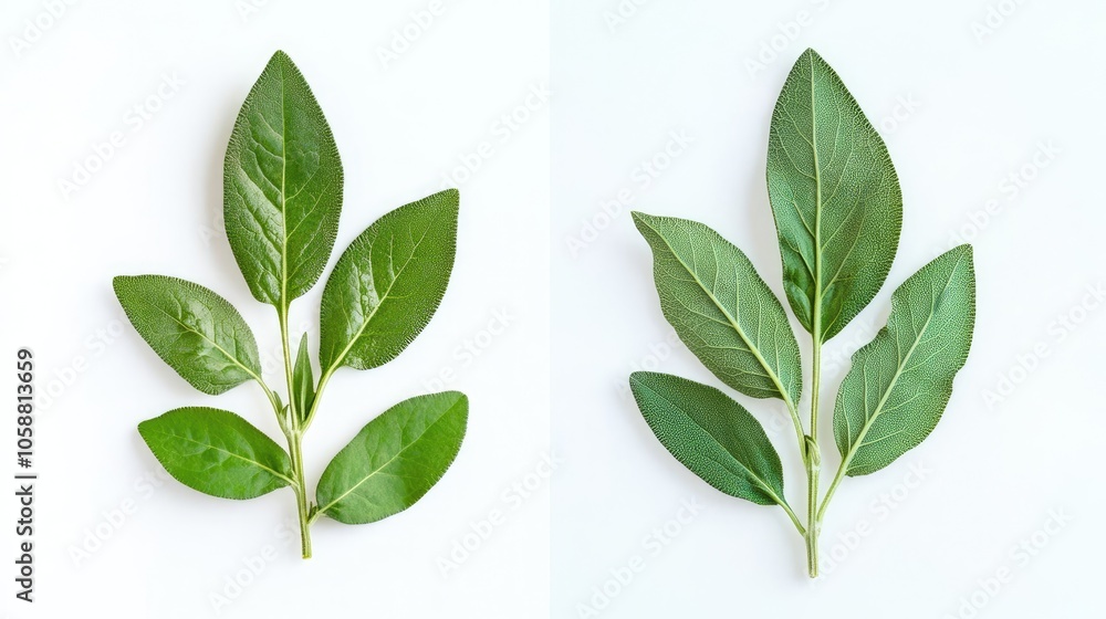 Fresh Organic Sage Leaves for Culinary Use Generative AI Fresh Organic Sage Leaves for Culinary Use Generative AI