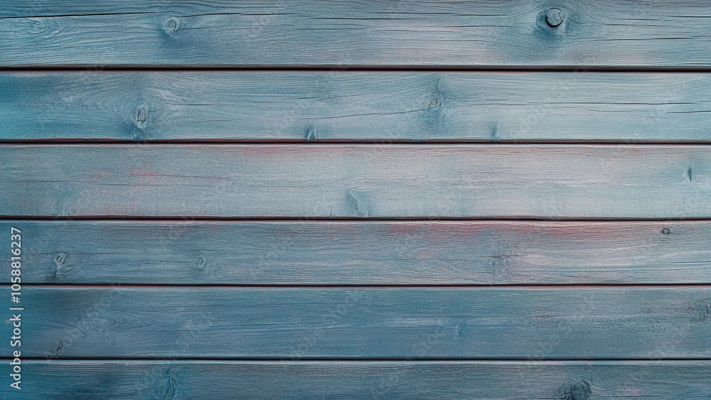 Naklejka premium Blue Wooden Plank Texture with Subtle Weathered Look for Background Use
