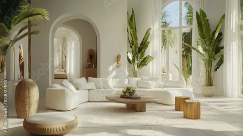 Modern Bright Living Room with Natural Elements