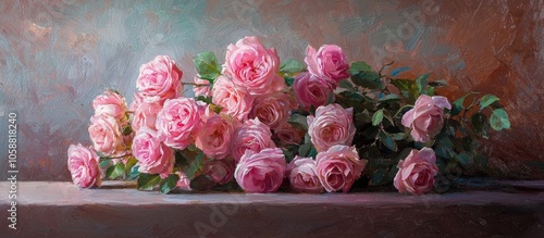 Flower Bouquet Of Pink Roses